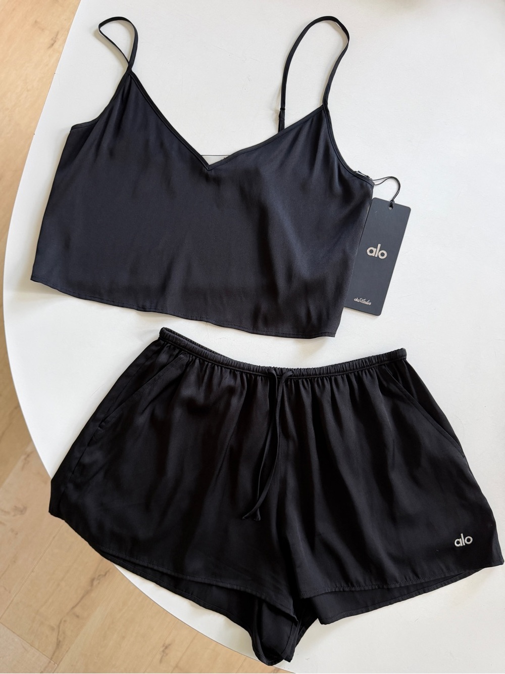 ALO Silk Blend Radiance Tank + Silk Blend Radiance Short (NWT) - Small